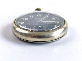 Wehrmacht Heer, Dienst Taschenuhr " Glycine". Die Uhr läuft, Sekundenzeiger geht mit, die anderen Zeiger stehen.