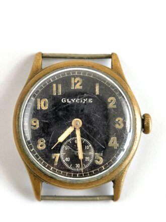 Wehrmacht Heer, Dienst Armbanduhr " Glycine". Die Uhr läuft , geht allerdings leicht nach.