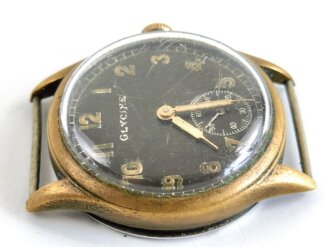 Wehrmacht Heer, Dienst Armbanduhr " Glycine". Die Uhr läuft , geht allerdings leicht nach.