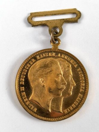Preussen, tragbare Medaille " Wilhelm II Deutscher Kaiser Augusta Victoria Kaiserin" Durchmesser 30mm