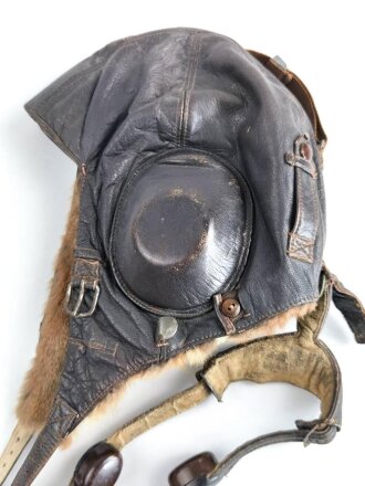 Luftwaffe, Winterkopfhaube für fliegendes Personal LkpW101,. Getragenes Stück, Kabel und Anschluss fehlen