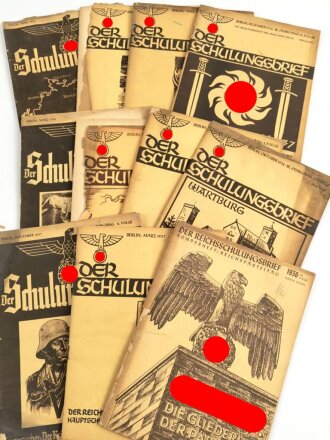 11 Ausgaben " Schulungsbrief der NSDAP" alle...