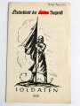 Liederblatt der Hitler Jugend Nr.56 " Soldaten"