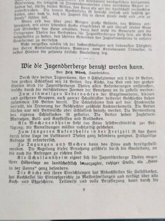 "Jugend Herbergs Einweihung der Herberge in Tholey" 1928, 24 seitiges Heft, DIN A5