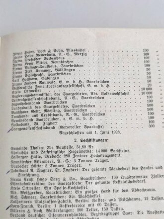 "Jugend Herbergs Einweihung der Herberge in Tholey" 1928, 24 seitiges Heft, DIN A5