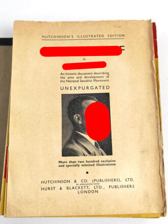 Englische Ausgabe von Adolf Hitler " Mein Kampf" Hutchinson´s Illustrated Edition, 18 Hefte mit zugehörigem Umschlag. Komplett, guter Gesamtzustand