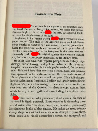 Englische Ausgabe für die U.S.A. von Adolf Hitler " Mein Kampf" Boston Houghton Mifflin Company 1943. Guter Zustand, im Schutzumschlag