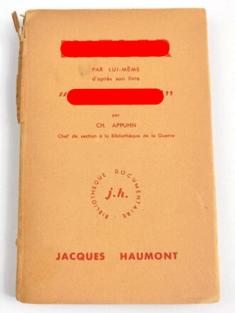 Französische Ausgabe von Adolf Hitler " Mein Kampf"  Jacques Haumont Paris 1933. Buchrücken löst sich