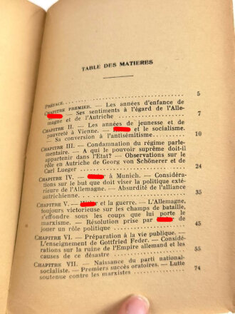 Französische Ausgabe von Adolf Hitler " Mein Kampf"  Jacques Haumont Paris 1933. Buchrücken löst sich