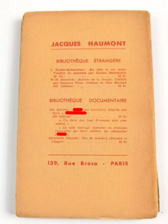 Französische Ausgabe von Adolf Hitler " Mein Kampf"  Jacques Haumont Paris 1933. Buchrücken löst sich