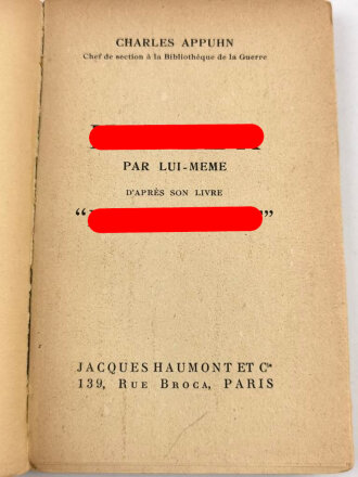 Französische Ausgabe von Adolf Hitler " Mein Kampf"  Jacques Haumont Paris 1933. Buchrücken löst sich