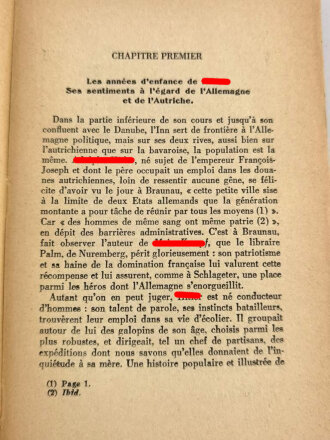 Französische Ausgabe von Adolf Hitler " Mein Kampf"  Jacques Haumont Paris 1933. Buchrücken löst sich