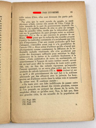 Französische Ausgabe von Adolf Hitler " Mein Kampf"  Jacques Haumont Paris 1933. Buchrücken löst sich