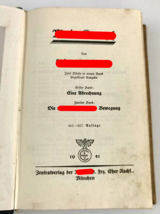 Adolf Hitler " Mein Kampf"  Kriegsausgabe von 1941, guter Gesamtzustand