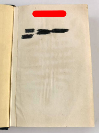 Adolf Hitler " Mein Kampf"  Ausgabe von 1938, eingeklebte Widmungsseite mit geschwärzter Widmung, sonst guter Zustand