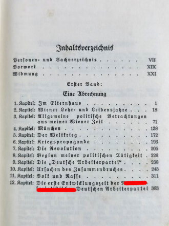 Adolf Hitler " Mein Kampf"  Ausgabe in 2 Bänden von 1938. Einband beschädigt, sonst gut
