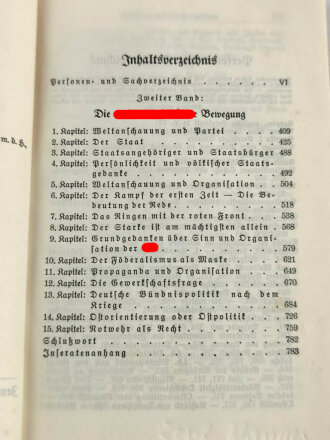 Adolf Hitler " Mein Kampf"  Ausgabe in 2 Bänden von 1938. Einband beschädigt, sonst gut