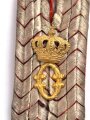 Württemberg, einzelnes Schulterstück für einen Offizier im Infanterie Regiment 119 " Olga " Stuttgart, Gesamtlänge 10cm
