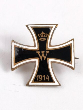 1.Weltkrieg, patriotisches Abzeichen Eisernes Kreuz 1915. Emailliert, Höhe 22mm