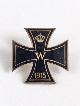 1.Weltkrieg, patriotisches Abzeichen Eisernes Kreuz 1915. Emailliert, Höhe 22mm