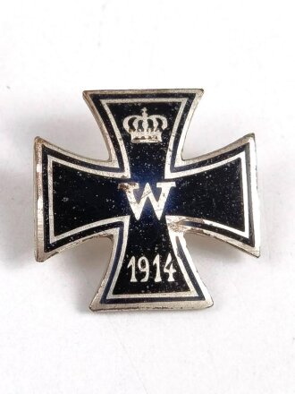 1.Weltkrieg, patriotisches Abzeichen Eisernes Kreuz 1914. Emailliert, Höhe 16mm