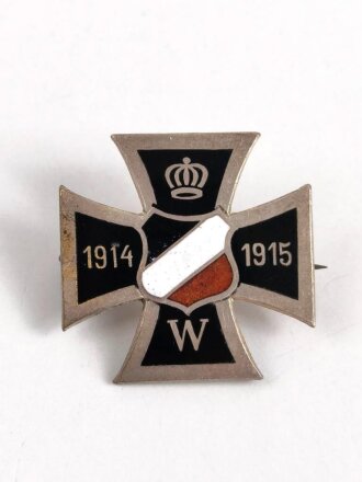 1.Weltkrieg, patriotisches Abzeichen Eisernes Kreuz 1914/ 1915 . Emailliert, Höhe 22mm