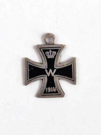 1.Weltkrieg, patriotischer Anhänger Eisernes Kreuz 1914.  Höhe 14mm