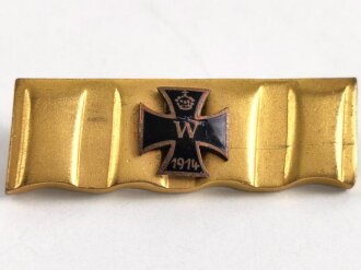1.Weltkrieg, patriotische Brosche Eisernes Kreuz 1914 auf Granatführungsring.  Breite 39mm