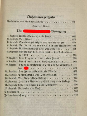 Adolf Hitler " Mein Kampf"  2. Band von 1933