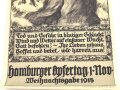 1.Weltkrieg, Plakat anlässlich des "Hamburger Opfertag 1.November Weihnachtsgabe 1915" Sehr guter Zustand, Maße 46 x 79cm. Künstler Otto Weil