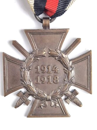 Ehrenkreuz für Frontkämpfer am Band mit Hersteller R.V. 4, Pforzheim