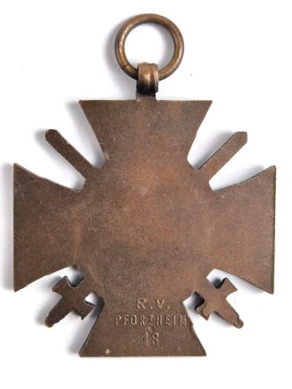 Ehrenkreuz für Frontkämpfer  mit Hersteller R.V. Pforzheim18