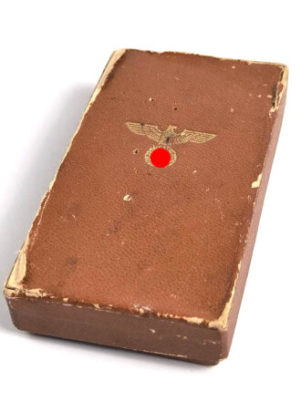 Etui für eine Dienstauszeichnung der NSDAP in Bronze, Deckel defekt, Hersteller RZM M1/72
