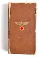 Etui für eine Dienstauszeichnung der NSDAP in Bronze, Deckel defekt, Hersteller RZM M1/72