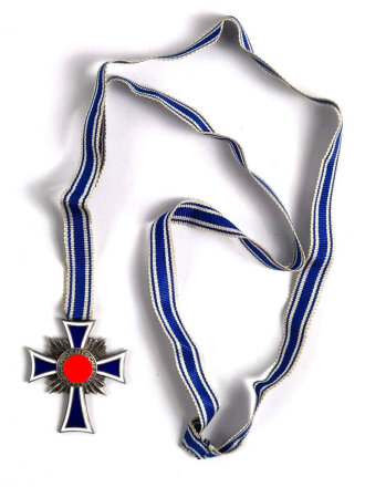 Ehrenkreuz der Deutschen Mutter (Mutterkreuz) in Silber, am langem Band