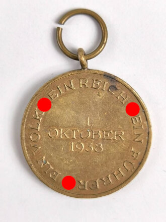 Anschlussmedaille 1. Oktober 1938 mit Band