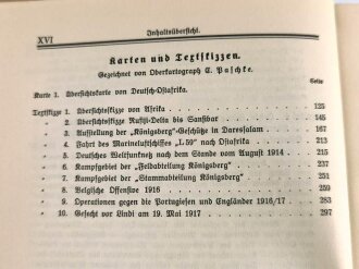 "Der Krieg zur See 1914-1918 - Die Kämpfe der kaiserlichen Marine in den Deutschen Kolonien" Band 1, 330 Seiten