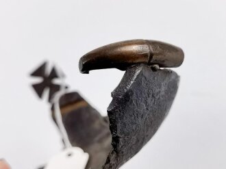 1.Weltkrieg, kleine Schale aus Granatsplitter gefertigt. Breite etwa 9cm