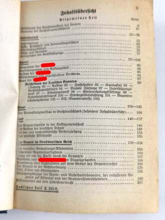 Reichsbund der Deutschen Beamten "Kalender 1940" Gemeindebeamte, 384 Seiten, DIN A6