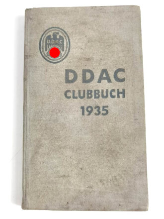 "DDAC Clubbuch 1935", ca 239 Seiten, unter DIN A5, verschmutzt