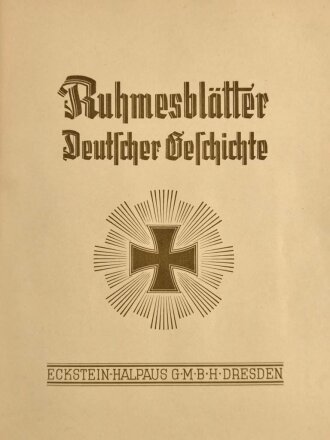 Sammelbilderalbum "Ruhmesblätter Deutscher...