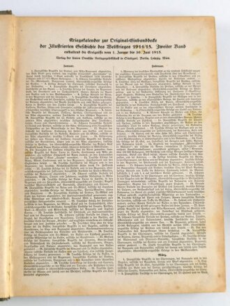 "Illustrierte Geschichte des Weltkrieges 1914/15", 500 Seiten, stark gebraucht