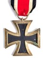 Eisernes Kreuz 2. Klasse 1939 am Band, ohne Hersteller, Hakenkreuz mit voller Schwärzung