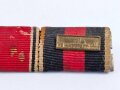 3er Bandspange eines Luftwaffensoldten mit Auflage und Auflage Prager Brug für die Anschlussmedaille 1. Oktober 1938, Breite 77 mm