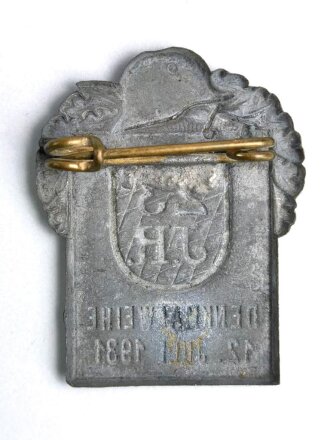 Blechabzeichen, Denkmalweihe Infanterie Regiment 23 am 12. Juli 1931
