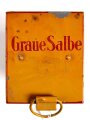 "Graue Salbe" Metallkasten Originallack, ungereinigt. Gehört ins Bodenfach des "Veterinär Arzneikasten 18/27" der Wehrmacht