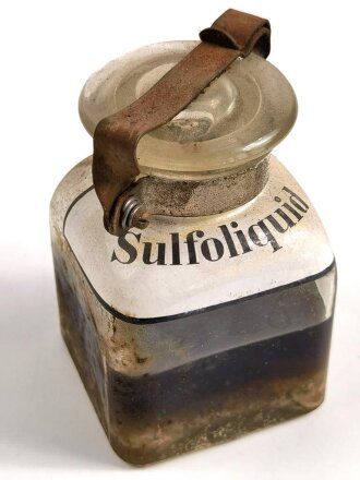 "Sulfoliquid" Flasche, ungereinigt. Gehört...