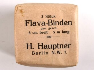 3 Stück " Flava-Binden" H.Hauptner Berlin, gehört so unter anderem in  den " "Veterinär Arzneikasten 18/27" der Wehrmacht