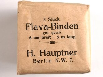 3 Stück " Flava-Binden" H.Hauptner Berlin,...