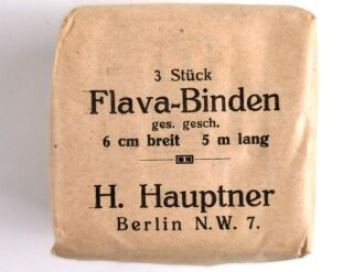 3 Stück " Flava-Binden" H.Hauptner Berlin, gehört so unter anderem in  den " "Veterinär Arzneikasten 18/27" der Wehrmacht